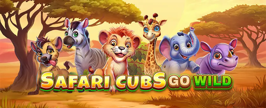 Play with the delightfully cute cubs of the animal kingdom as you collect Wilds and Bonuses on your way to scoring huge wins in the virtual hit Safari Cubs Go Wild.